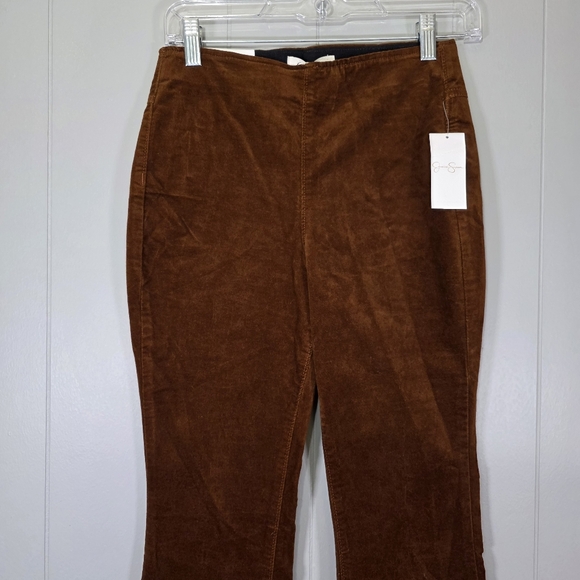 Jessica Simpson Brown Saddle Pull On Flare Pants Size 26 - Picture 2 of 9
